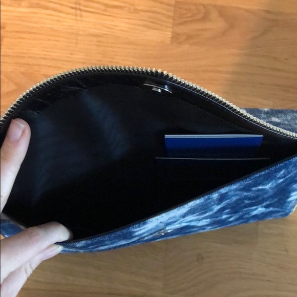Rebecca Minkoff Tie Dye Denim Envelope Clutch - Picture 4 of 8
